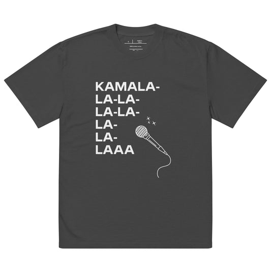 Kamala Karaoke (white print) Oversized faded t-shirt