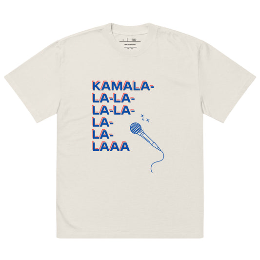 Kamala Karaoke (patriotic) Oversized faded t-shirt