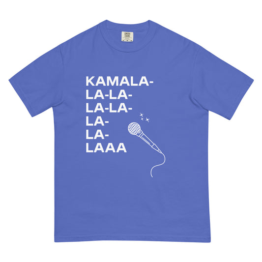 Karaoke for Kamala (white print) heavyweight t-shirt